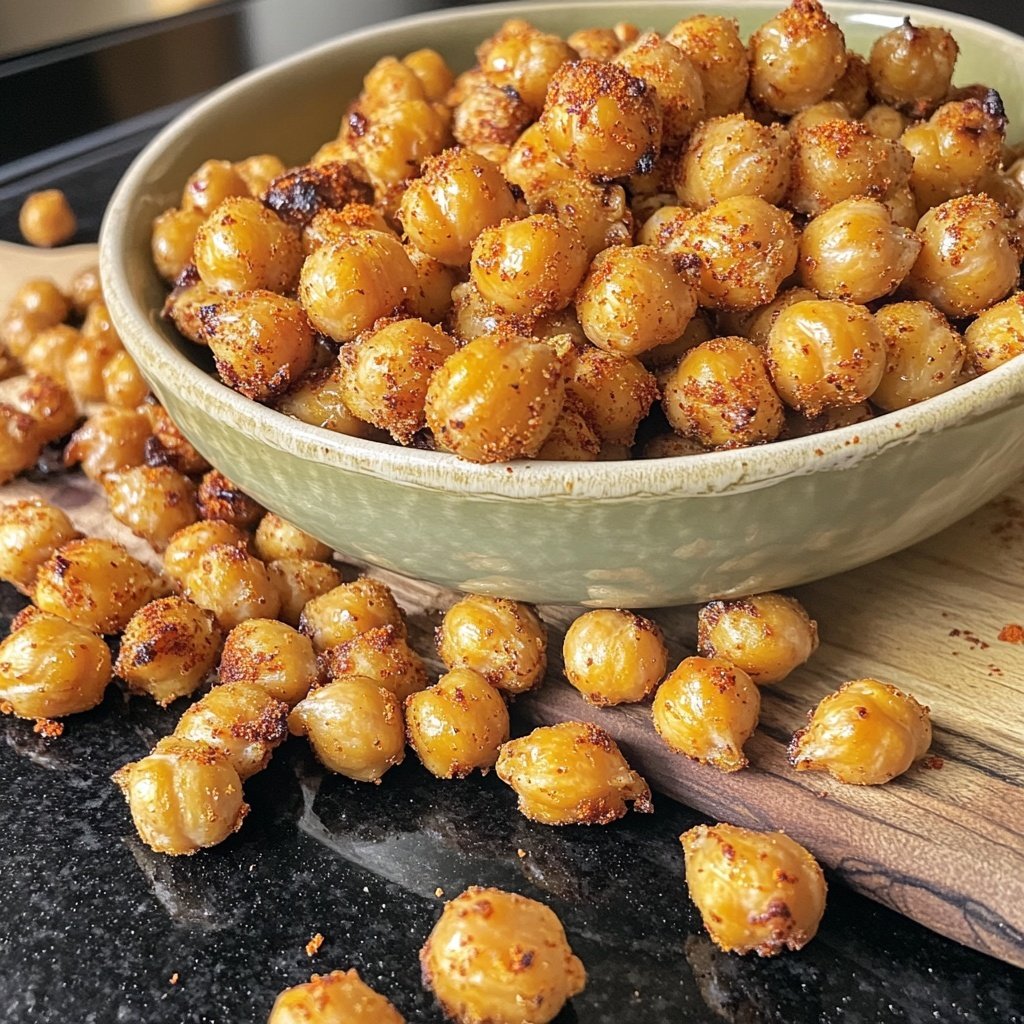 Crispy Roasted Chickpeas Spiced