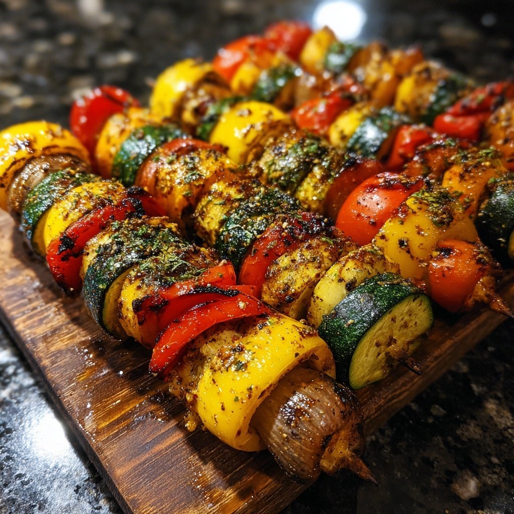 Marinated Grilled Veggie Skewers
