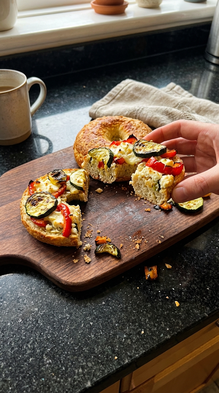 Grilled Veggie Cottage Bagels