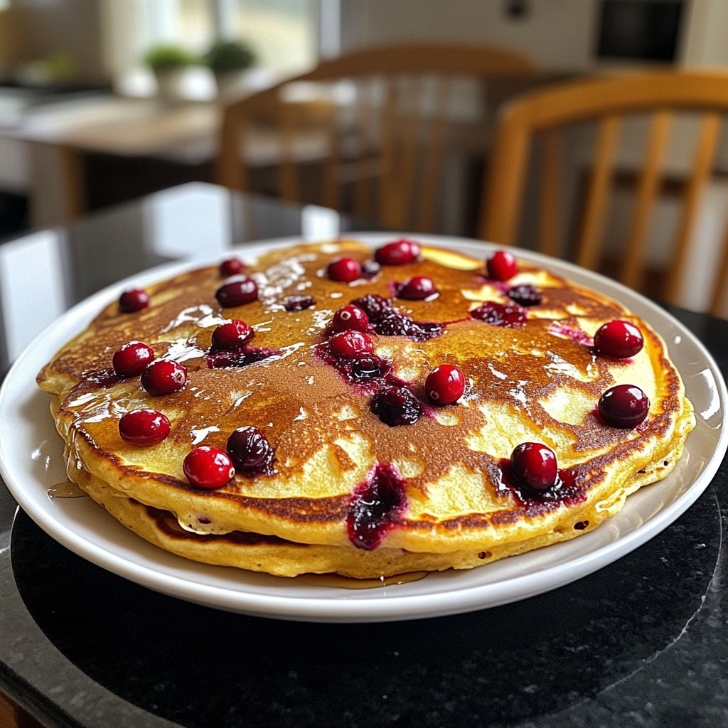 Fluffy Cranberry Orange Pancakes