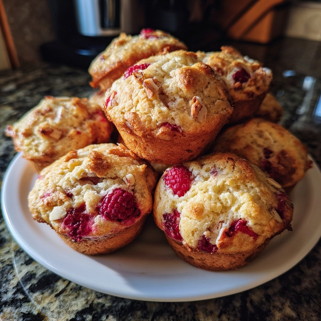 Raspberry Almond Breakfast Muffins