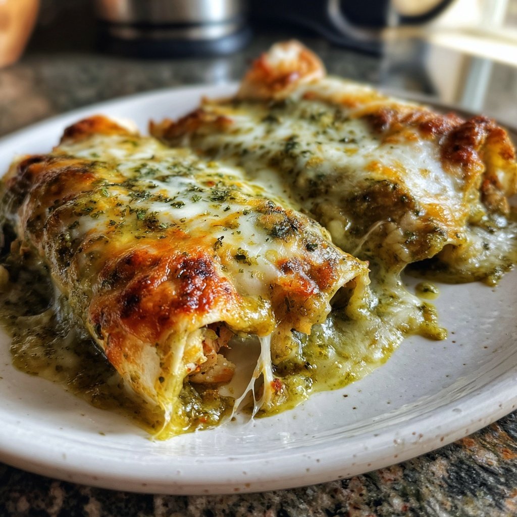 Cheesy Chicken Enchiladas Verdes