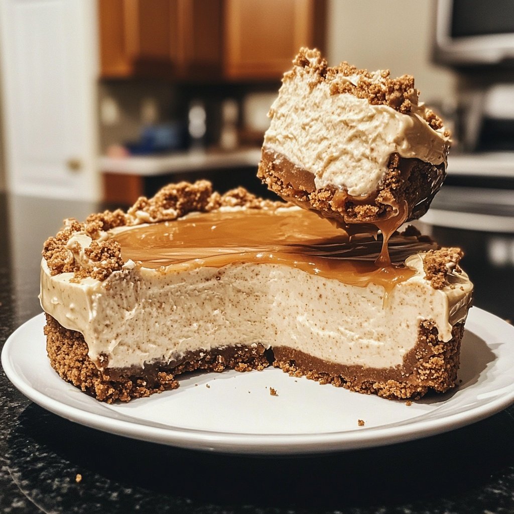 No-Bake Speculoos Cheesecake with Cookie Crust