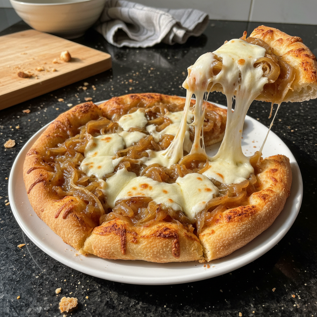 Caramelized Onion Pizza with Mozzarella