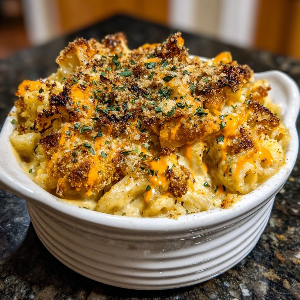 Buffalo Cauliflower Mac and Cheese
