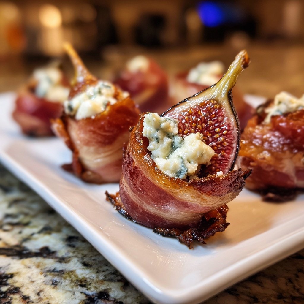 Prosciutto Wrapped Figs with Gorgonzola
