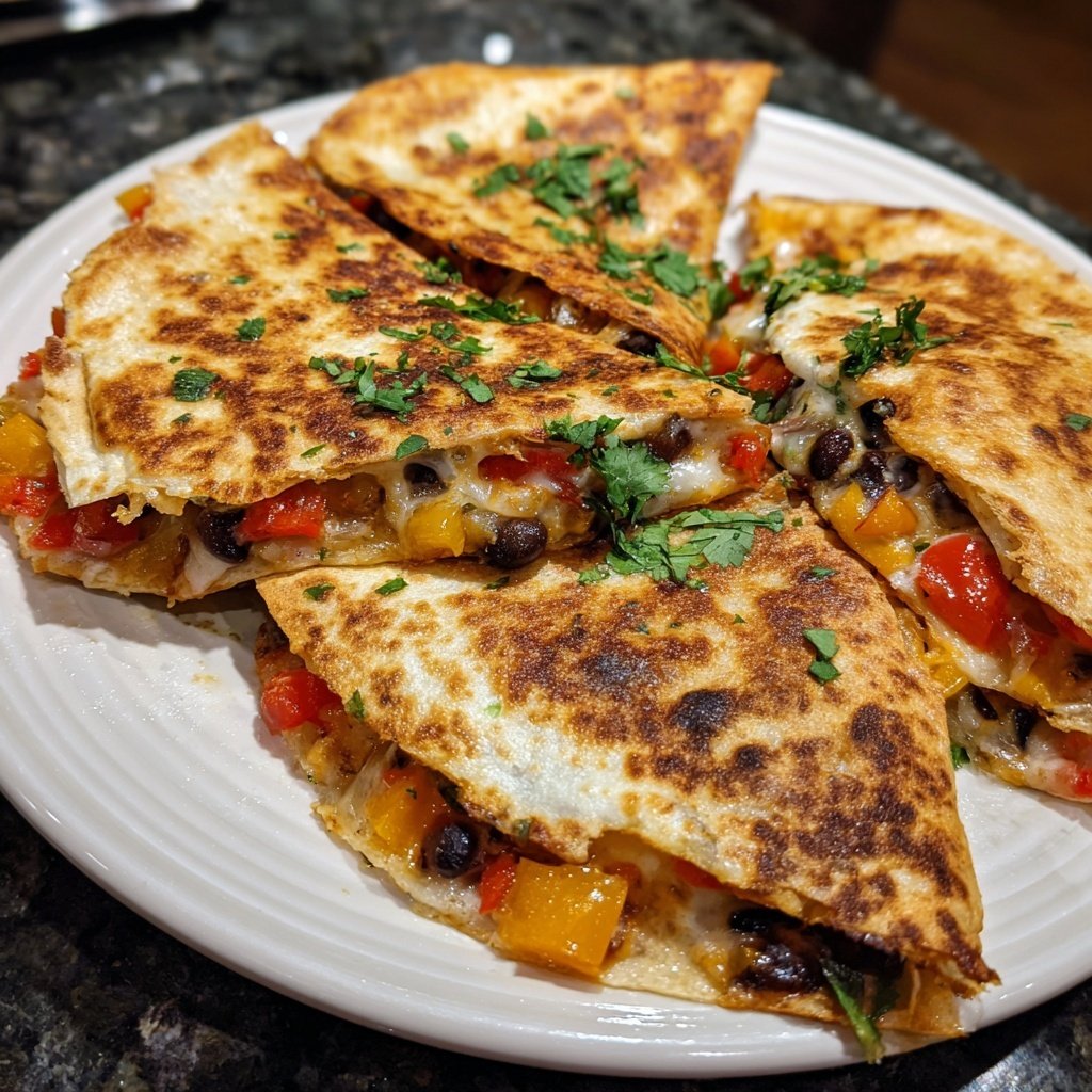 Black Bean Veggie Quesadillas