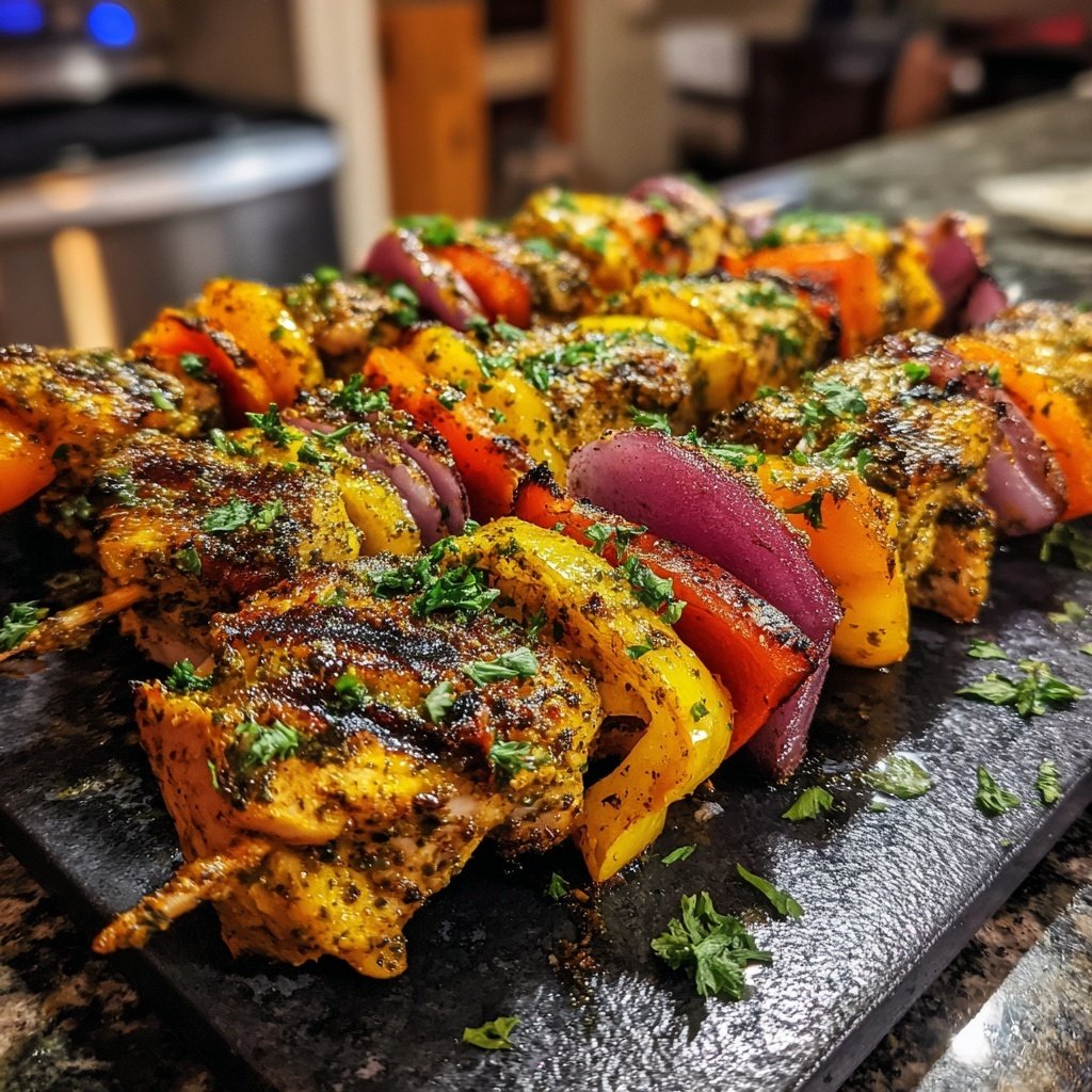Lemon Garlic Chicken Kabobs