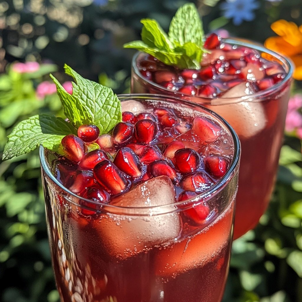 Pomegranate Mulled Wine Spritzer