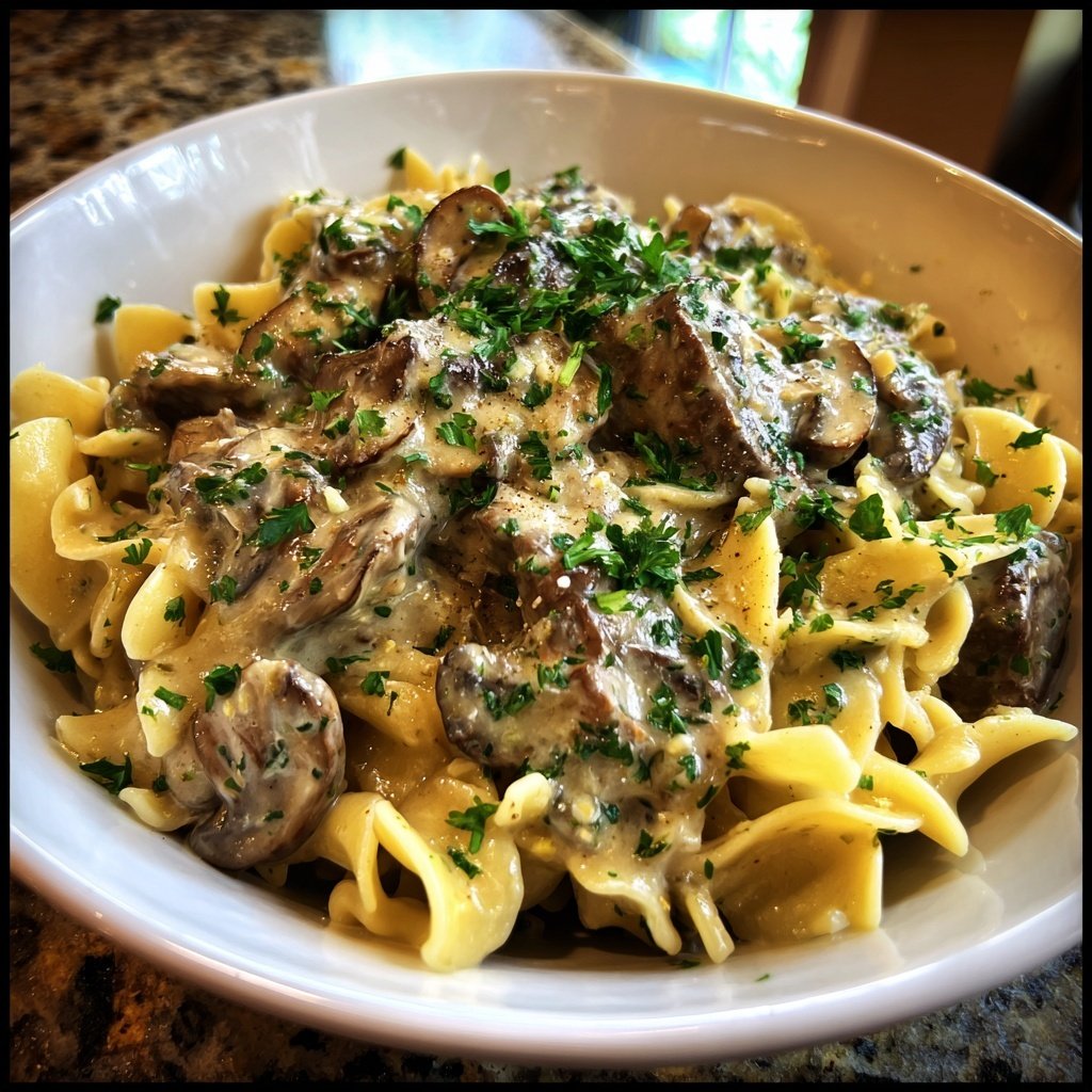 Beef Stroganoff Tender Noodles Sauce