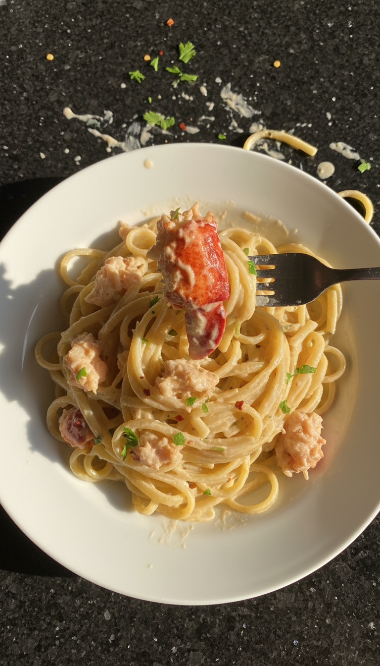 White Wine Lobster Pasta