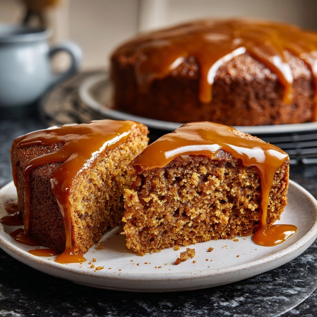 Spiced Gingerbread Cake with Caramel