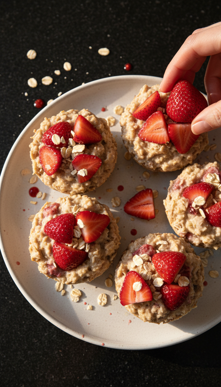 Fresh Strawberry Oatmeal Cups