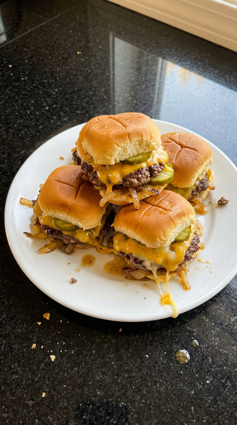 Beefy Cheesy Breakfast Sliders