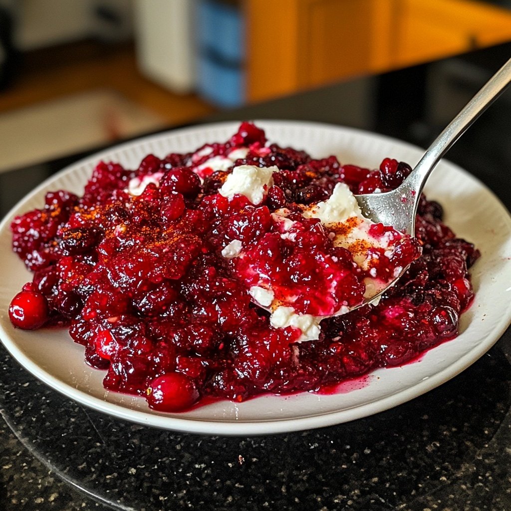 Five-Spice Cranberry Relish with Goat Cheese