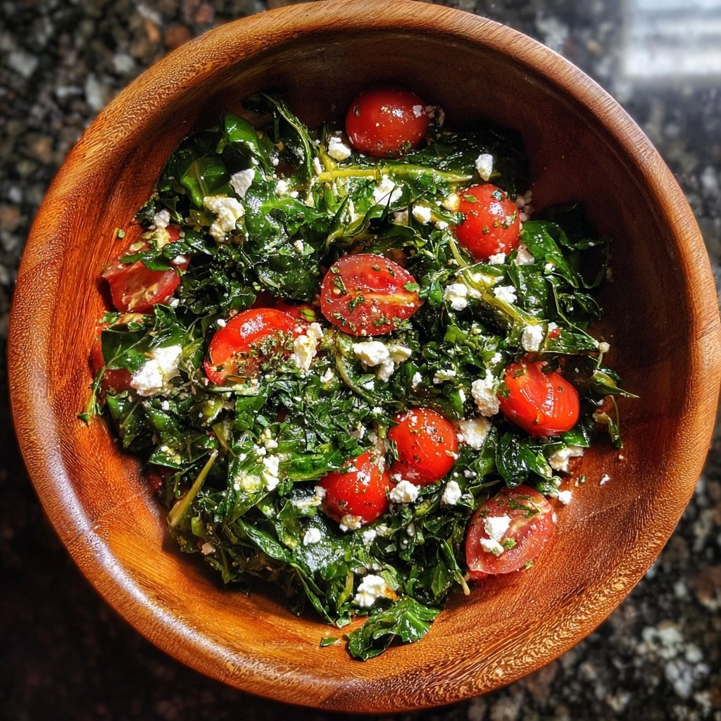 Dandelion Greens and Feta Toss