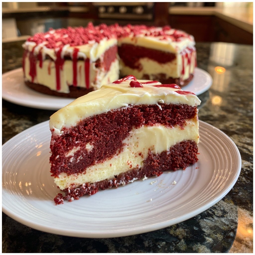 Galentine's Red Velvet Cheesecake