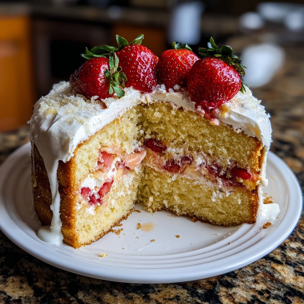Strawberry Vanilla Cake